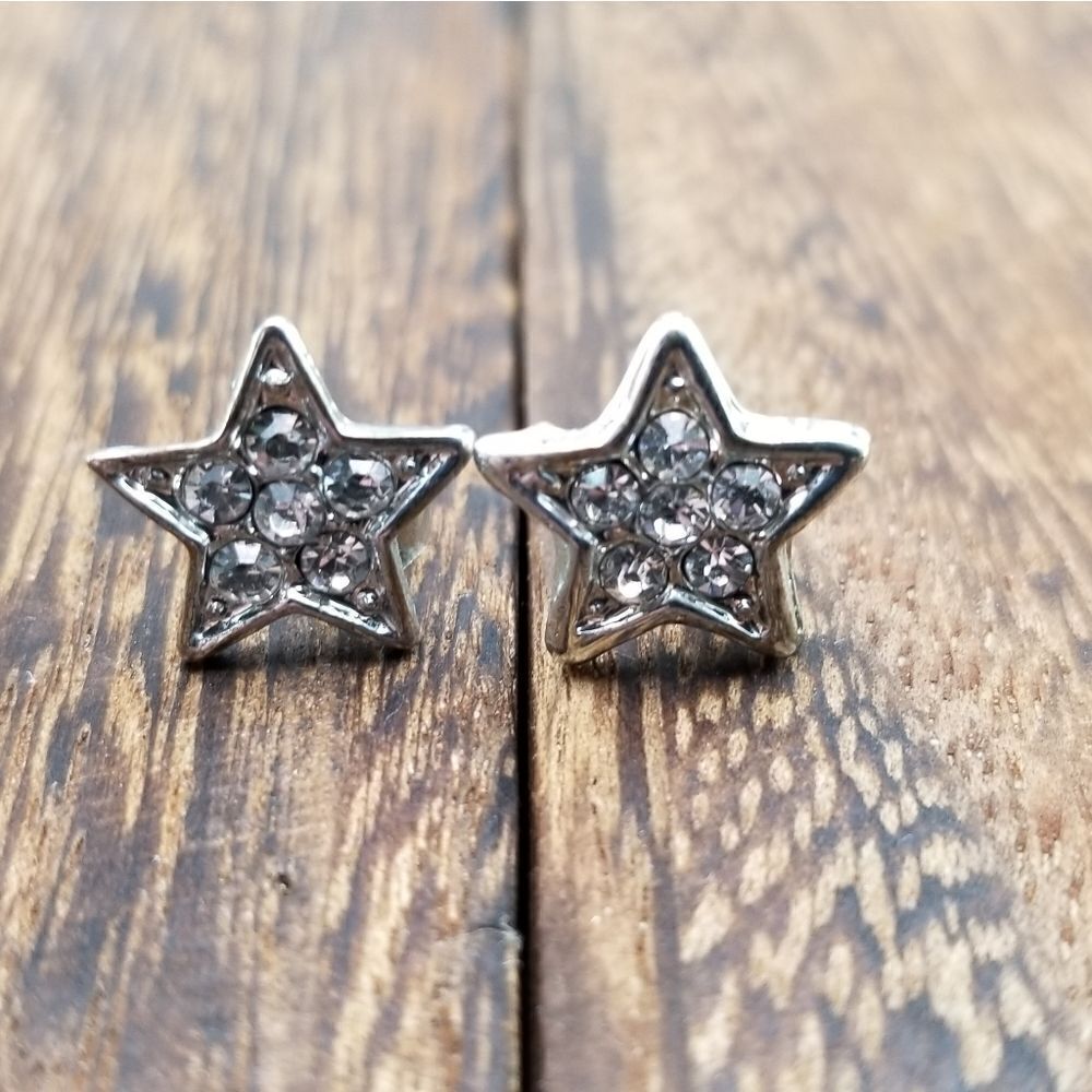 Crystal star earrings E245
